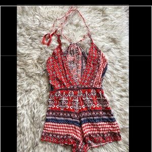 Red Forever 21 Romper